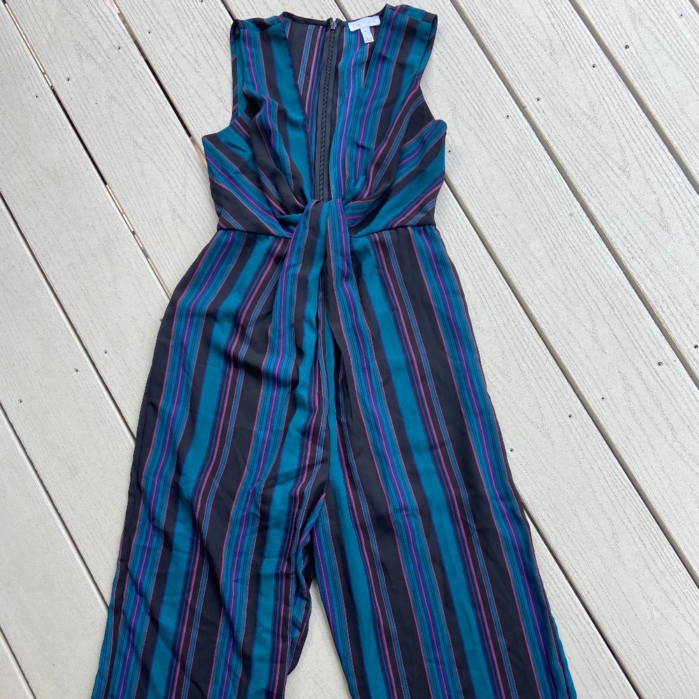 Leith Striped Jumpsuit, Size XS